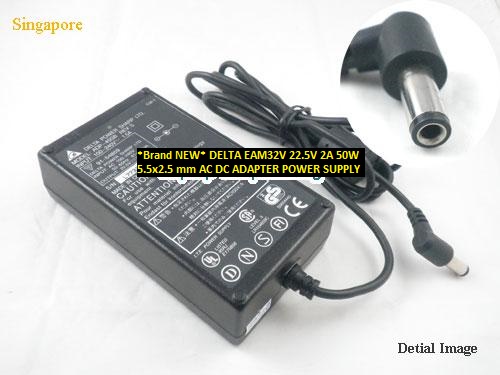 *Brand NEW* DELTA EAM32V 22.5V 2A 50W 5.5x2.5 mm AC DC ADAPTER POWER SUPPLY - Click Image to Close